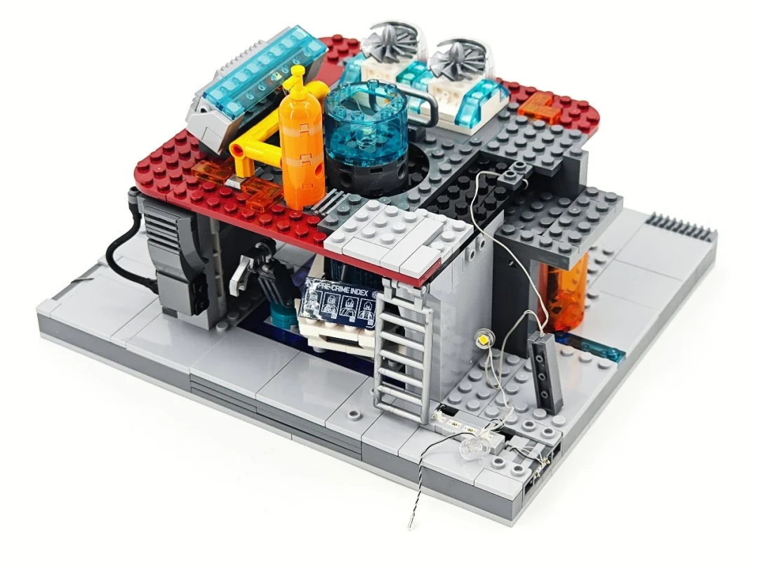霓虹算力枢纽登场|Lumibricks 七月赛博朋克新作 —— 数据工作站 拼装体验分享