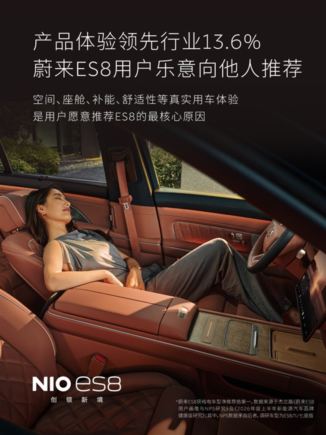 10个车主里面有8个都愿帮李斌卖车!蔚来ES8净推荐值达85.3 高居纯电车第一
