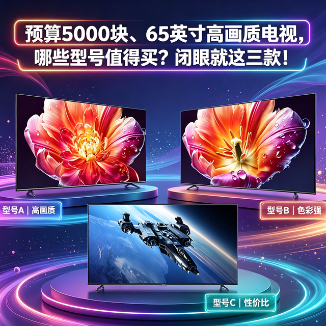 预算5000块、65英寸高画质电视，哪些型号值得买？闭眼就这三款！