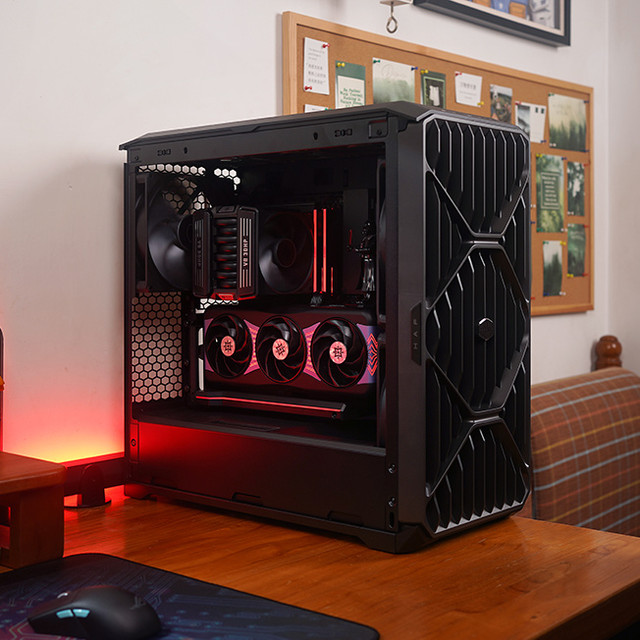 黑武士—9900X+ProArt X870+RTX5080+酷冷HAF II 500机箱装机分享