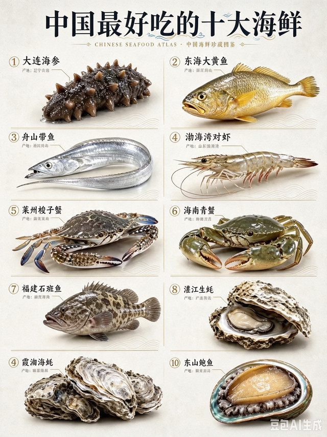 中国十大顶级海鲜图鉴！各地海产天花板，吃过一半才算海鲜老饕
