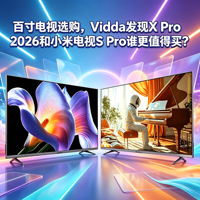 百寸电视选购，Vidda发现X Pro 2026和小米电视S Pro谁更值得买？