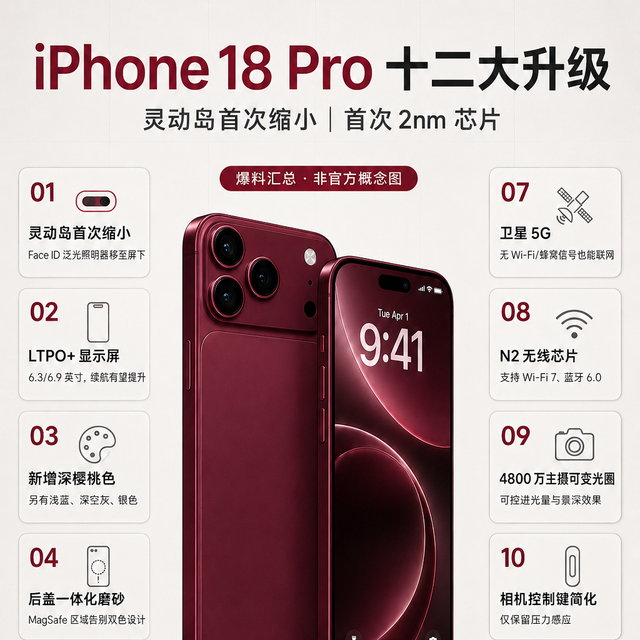 iPhone 18 Pro 发布日期锁定，超多苹果新品即将发布！一图汇总