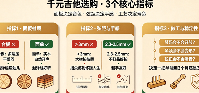 2026年初学吉他怎么选？5款型号横评，玛利亚M1九大工艺逐项拆解