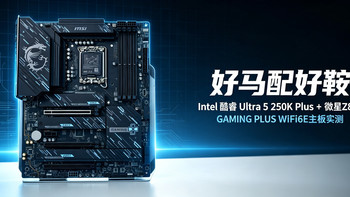 Intel 酷睿 Ultra 5 250K Plus+微星Z890 GAMING PLUS WiFi6E实测 