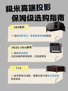 极米三款高端投影横向拆解，按需挑选不纠结