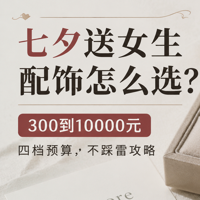 预算表说话：七夕送配饰别乱买，百元到万元，四档预算这样选更稳