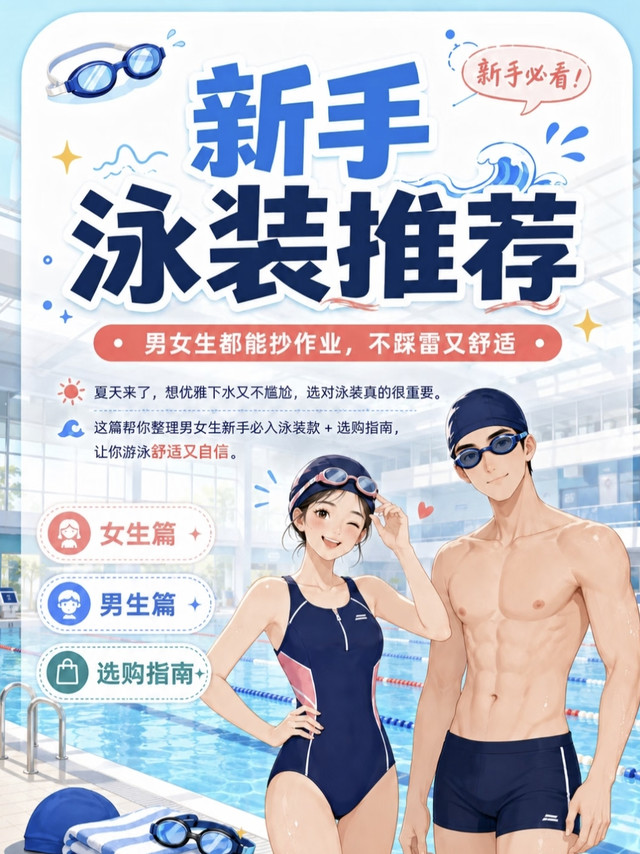第一次游泳必看｜全套入门装备清单，新手直接抄作业