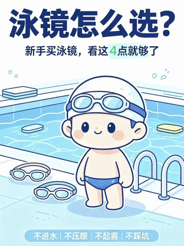 初学游泳必看全套装备｜泳衣泳镜泳帽照着选不花冤枉钱