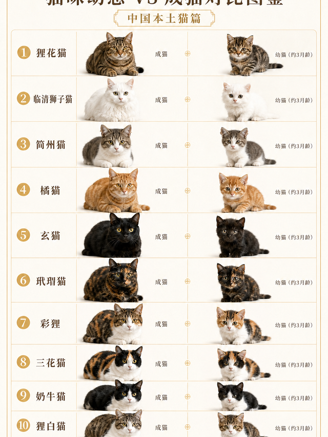 猫咪小时候VS长大后｜你能认出几个品种？