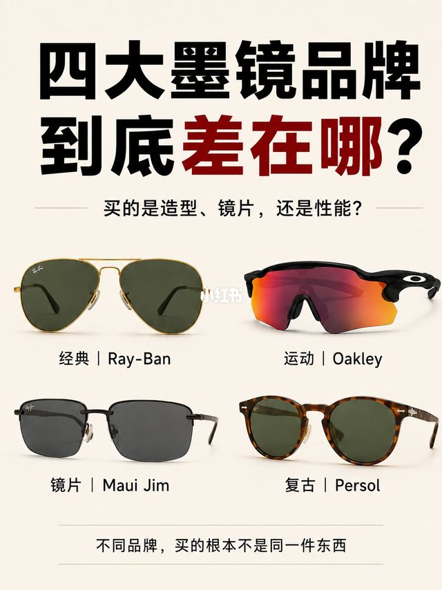 Ray-Ban、Oakley、Maui Jim、Persol到底差在