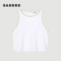 法式显贵天花板！SANDRO珠饰针织背心温柔又高级✨