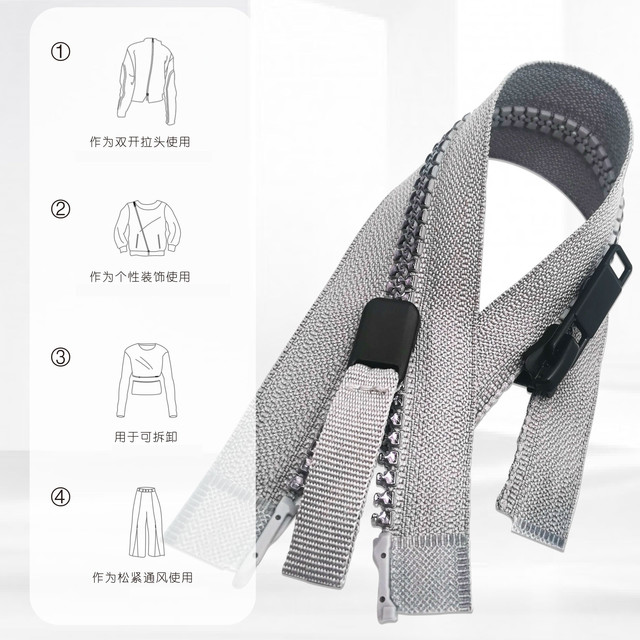可拆卸服装/松紧通风：无束缚下止双开拉链拓展服装设计多元可能