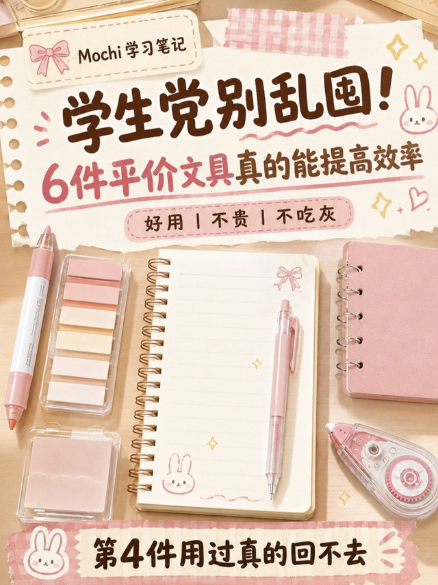 学生党平价文具实测｜6件刚需好物不盲目囤货，刷题整理效率翻倍