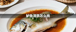 鲈鱼清蒸怎么挑
