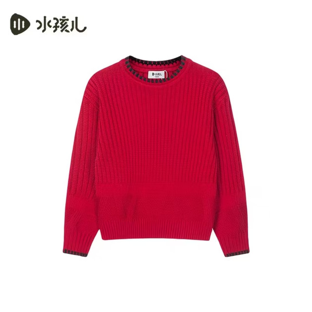 秋冬新年氛围感神器！水孩儿亲子红毛衣百搭耐看✨