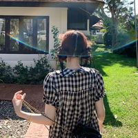 清甜少女感焊身上！全棉娃娃领格子衬衫太温柔🌿