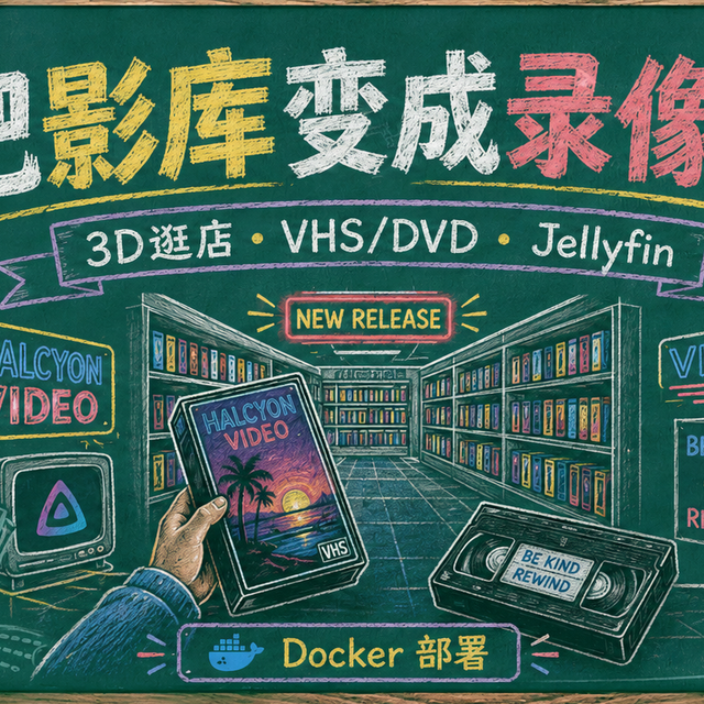 NAS电影库还能这么玩？走进自己的90年代录像店，真的能逛！