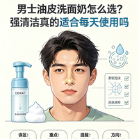 男士油皮洗面奶怎么选?强清洁真的适合每天使用吗