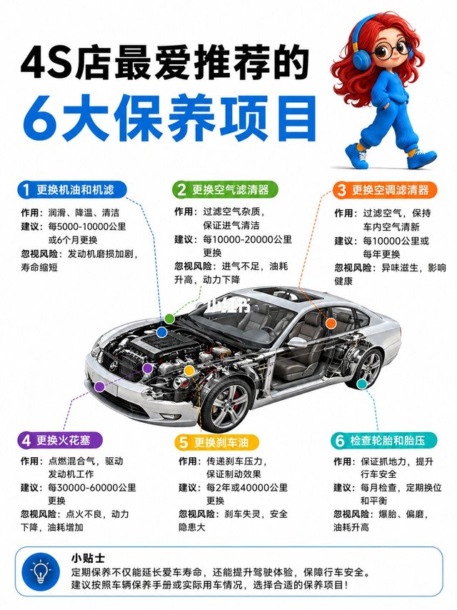 🚗4S店最爱推荐的6个保养项目🔥