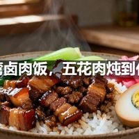 台湾卤肉饭，五花肉炖到化开