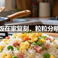 扬州炒饭在家复刻,粒粒分明有诀窍