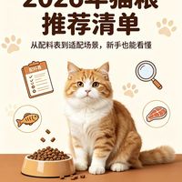 2026年猫粮推荐清单：从配料表到适配场景，新手也能看懂

