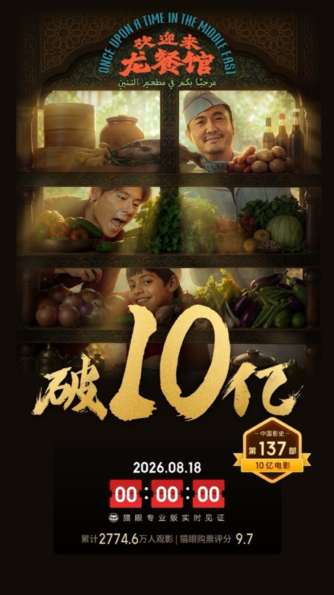 不是喜剧 沈腾《欢迎来龙餐馆》上映8天票房冲破10亿大关