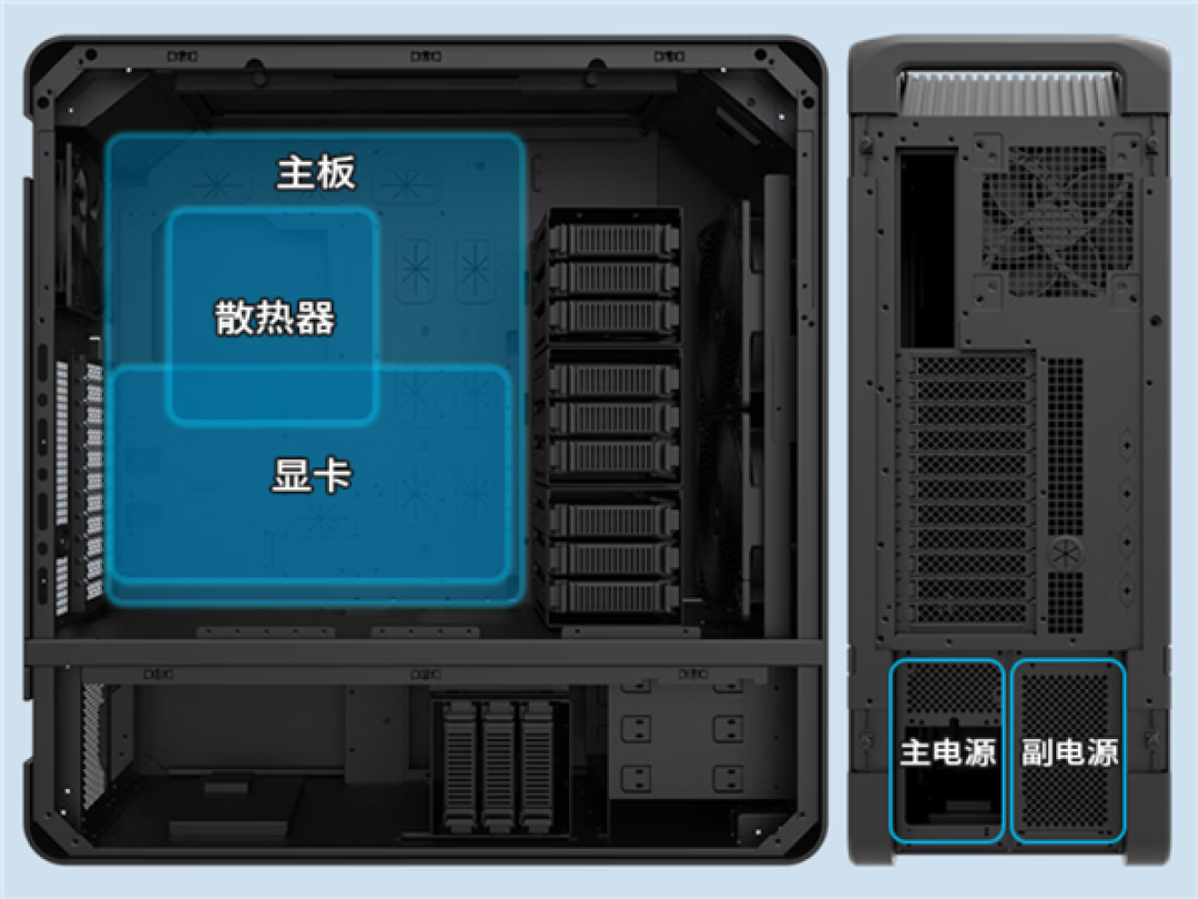 10999元 银昕工作站机箱ALTA T2上市:12个3.5英寸硬盘位 双电源设计