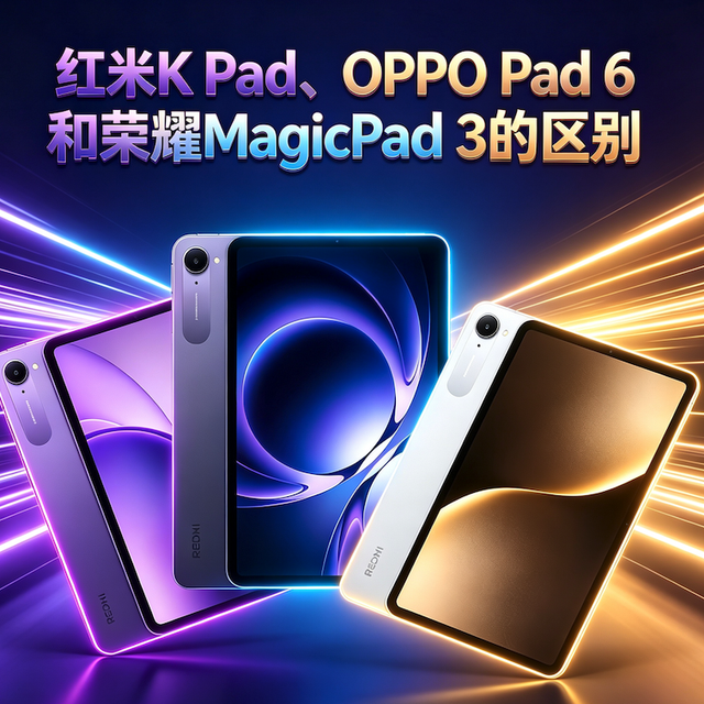 为你解答红米K Pad、OPPO Pad 6和荣耀MagicPad 3买哪个好？