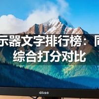4K显示器文字排行榜：同档位综合打分对比