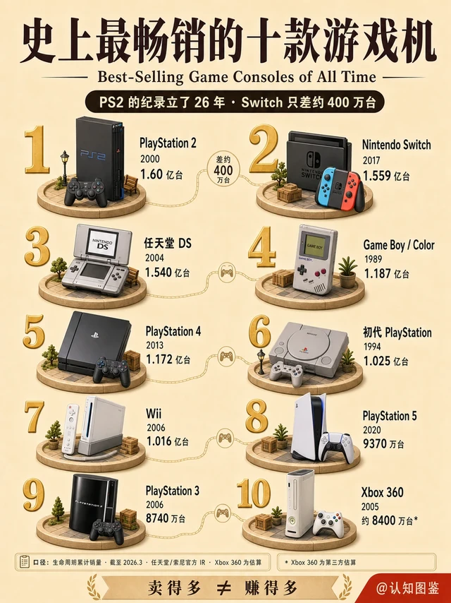 史上最畅销的十款游戏机|PS2 要输了