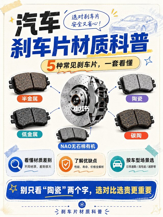 一看就懂的刹车片科普🚗