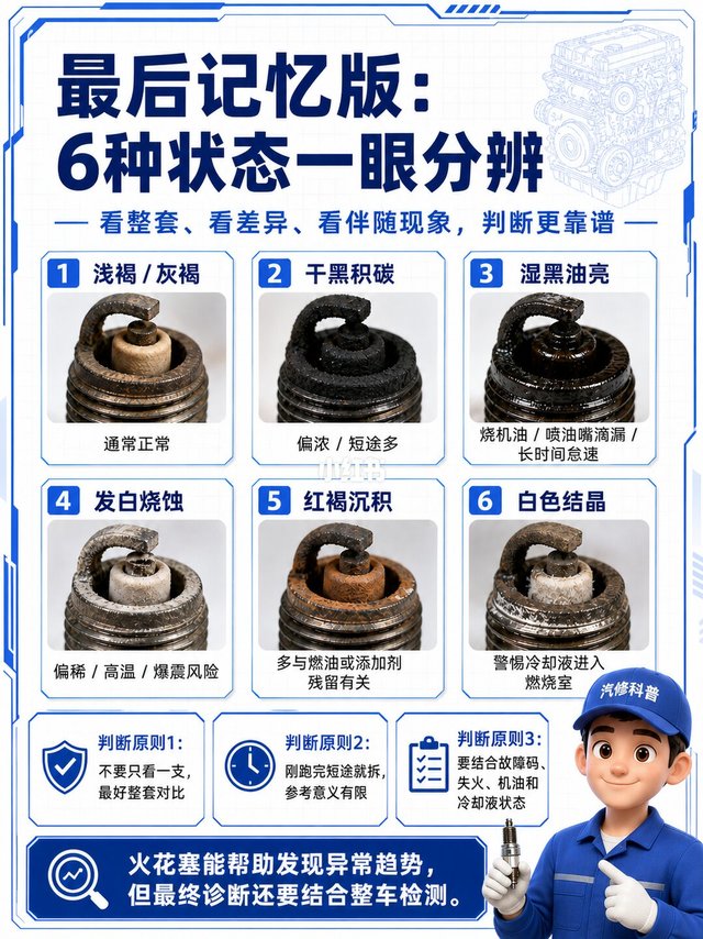 🔥火花塞颜色会说话！6种状态一眼看透发动机