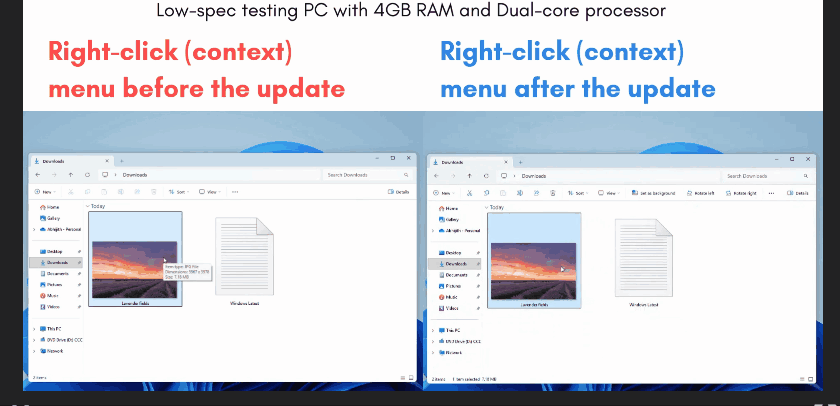 终于改了!Windows 11新版右键菜单公布:三大改进,几乎瞬时响应