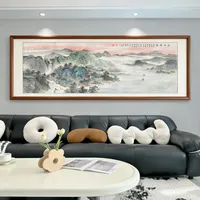 手绘彩墨山水50块，印刷装饰画却要360：客厅挂画的钱该花在哪一档