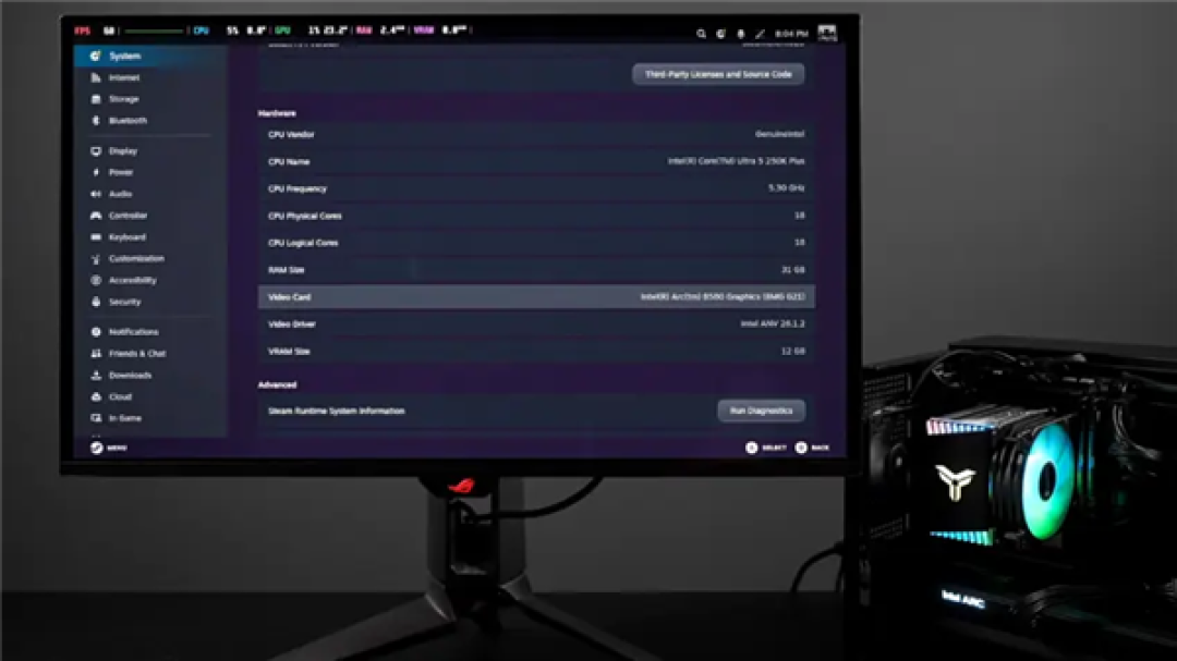 告别套娃安装！英特尔锐炫B580已支持SteamOS原生启动