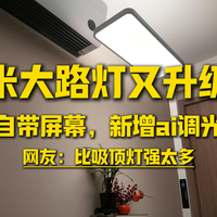 小米大路灯又升级？自带屏幕，新增ai调光