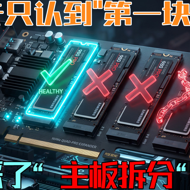 买扩展卡只认到第一块盘？你可能踩了“主板拆分”的坑