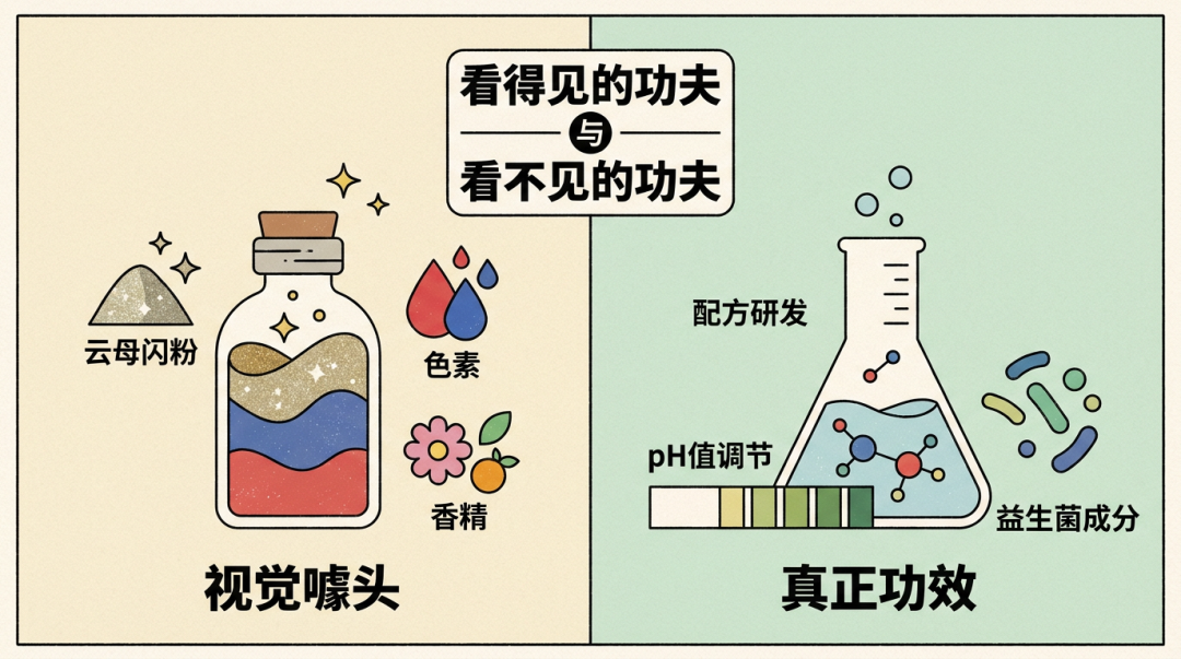 私处洗液里加闪粉??净在看不见的地儿下功夫...