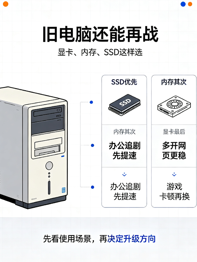 旧电脑卡顿别乱升级！优先换硬件顺序搞懂少花钱