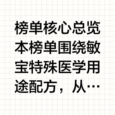 2026年敏宝特殊医学用途配方六款优选盘点：从深度水解到氨基酸的精准匹配