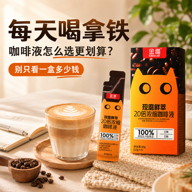 每天喝拿铁，浓缩咖啡液怎么买才划算？别只看一盒多少钱