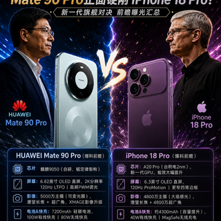 9月旗舰大战，Mate 90 Pro正面硬刚iPhone 18 Pro，谁更强？