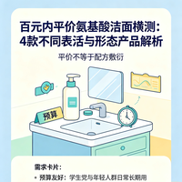 百元内平价氨基酸洁面横测：4款不同表活与形态产品解析