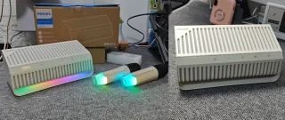 60多到手品牌K歌蓝牙音响！双喇叭 20W 功率、双话筒、12色氛围灯