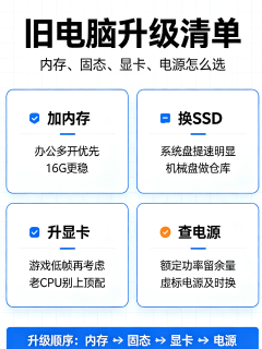 旧电脑升级指南：找准短板