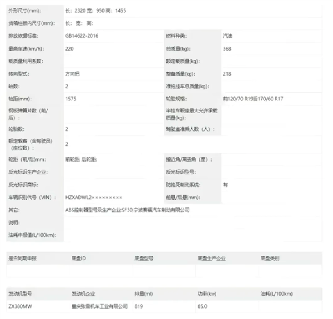 最高时速220km/h!张雪820X ADV实车图曝光:配竖屏仪表