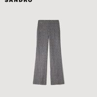 新品首降！SANDRO法式复古碎花微喇显瘦长裤✨