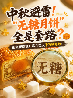 中秋「无糖月饼」多半是文字游戏！未加蔗糖≠无糖、更≠能敞开吃，挑月饼记住这份清单